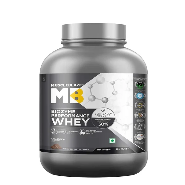 MuscleBlaze Biozyme Performance Whey, 2 kg (4.4 lb) ( FREE DELIVERY )