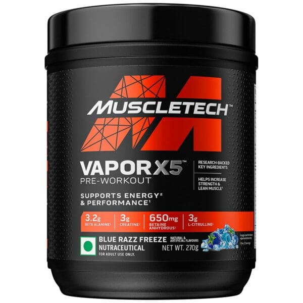 Muscletech Vapor X5 � 30 Servings, Pre Workout (indian packing) ( FREE DELIVERY )